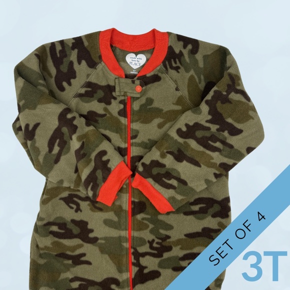 The Children's Place Pajamas Size 3T Set of 4 Boys Fleece Pajamas - Picture 4 of 9